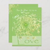 Save the Date Königin Anne's Lace Ankündigungspostkarte (Vorne/Hinten)