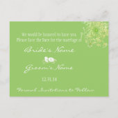 Save the Date Königin Anne's Lace Ankündigungspostkarte (Rückseite)