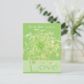 Save the Date Königin Anne's Lace Ankündigungspostkarte (Stehend Vorderseite)