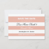 Save the Date Korallenhochzeit und weiße, elegante (Vorderseite)