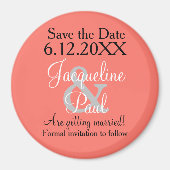 Save the Date Korallenmagnete Magnet (Vorne)