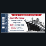 Save the Date Kreuzfahrt Boarding Einladung<br><div class="desc">Hochzeit Sichern Sie das Boarding-Ticket für das Kreuzfahrtschiff</div>