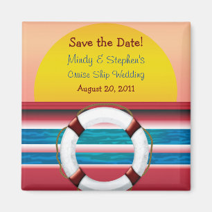 Save the Date Kreuzfahrt-Hochzeits-Magnet Magnet
