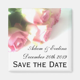 Save the Date Kühlschrankmagnete | Rosa Blume Magnet