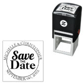 Save the Date kühne, moderne, runde Schriftart Permastempel (Beispiel)