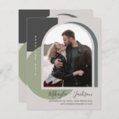 Save the Date kühnes Abstraktes Foto (Vorne/Hinten)