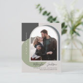 Save the Date kühnes Abstraktes Foto (Stehend Vorderseite)