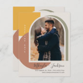 Save the Date kühnes Abstraktes Foto (Vorne/Hinten)