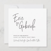 SAVE THE DATE kundenspezifisches Design für Eric & Einladung (Vorderseite)