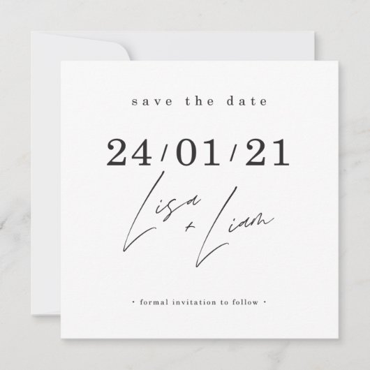 SAVE THE DATE kundenspezifisches Design für Lisa + Einladung (Vorderseite)