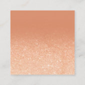 Save the Date kupfernes tan Imitat-Glitter-Foto Quadratische Visitenkarte (Rückseite)