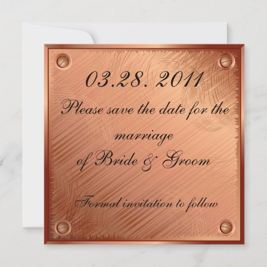 Save the Date Kupferplatte (Vorderseite)