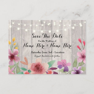 Save the Date laden hölzerne rustikale