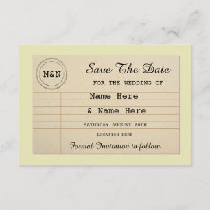 Save the Date lädt Bibliotheks-Hochzeits-Bücher