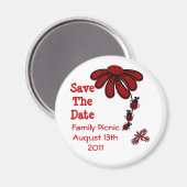Save the Date Ladybug Magnete Magnet (Vorderseite/Rückseite)