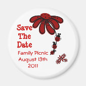 Save the Date Ladybug Magnete Magnet (Vorne)