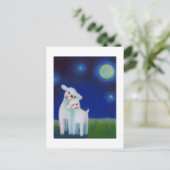 SAVE THE DATE Lämmer Schafsmond LIEBE Hochzeit Ankündigungspostkarte (Stehend Vorderseite)