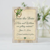 Save the Date, Land, Grauholz, Lilie & Herz (Stehend Vorderseite)