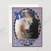 Save the Date Länderpatchwork Postkarte (Vorne/Hinten)