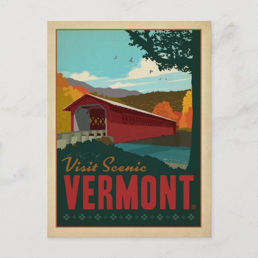 Save the Date - Landschaftlich Vermont besuchen Ankündigungspostkarte (Vorderseite)