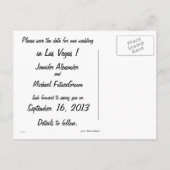 Save the Date Las Vegas Ankündigungspostkarte (Rückseite)