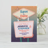 Save the Date Las Vegas Casino Style Wedding (Stehend Vorderseite)