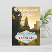 Save the Date Las Vegas Hochzeitsankündigung (Stehend Vorderseite)