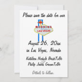Save the Date Las Vegas Hochzeitsankündigung (Rückseite)