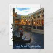 Save the Date Las Vegas Hochzeitspläne Ankündigungspostkarte (Vorne/Hinten)