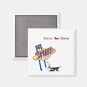 Save the Date Las Vegas Magnet (Vorderseite/Rückseite)