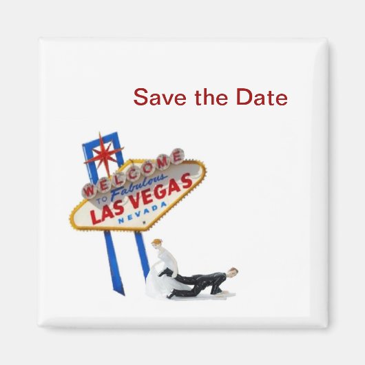 Save the Date Las Vegas Magnet (Vorne)