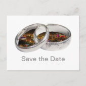 Save the Date Las Vegas Post "Bride & Groom Bands" Ankündigungspostkarte (Vorderseite)