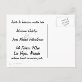 Save the Date Las Vegas Spanisch Ankündigungspostkarte (Rückseite)