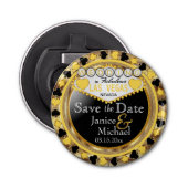 Save the Date Las Vegas Style - Gelb Flaschenöffner (Vorderseite)