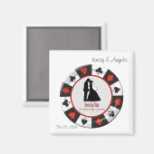 Save the Date Las Vegas Wedding 2 Zoll Magnet (Vorderseite/Rückseite)