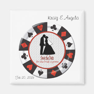 Save the Date Las Vegas Wedding 2 Zoll Magnet