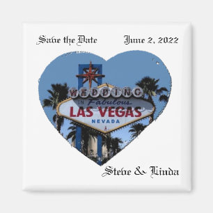 Save the Date Las Vegas Wedding 2 Zoll ssq Magnet