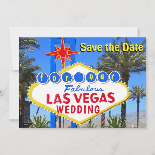 Save the Date Las Vegas Wedding Einladung (Vorderseite)