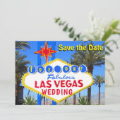 Save the Date Las Vegas Wedding Einladung (Stehend Vorderseite)
