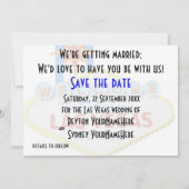 Save the Date Las Vegas Wedding Einladung (Rückseite)
