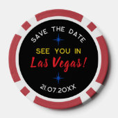Save the Date Las Vegas Wedding Favor Pokerchips (Rückseite)