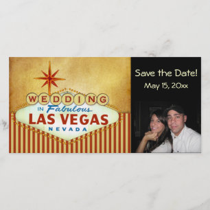 Save the Date Las Vegas Wedding Fotokarte