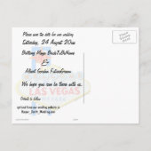Save the Date Las Vegas Wedding Gold Ankündigungspostkarte (Rückseite)