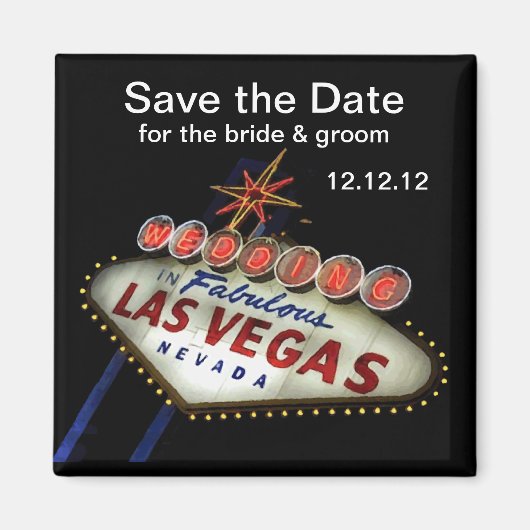 Save the Date Las Vegas Wedding Magnet (Vorne)