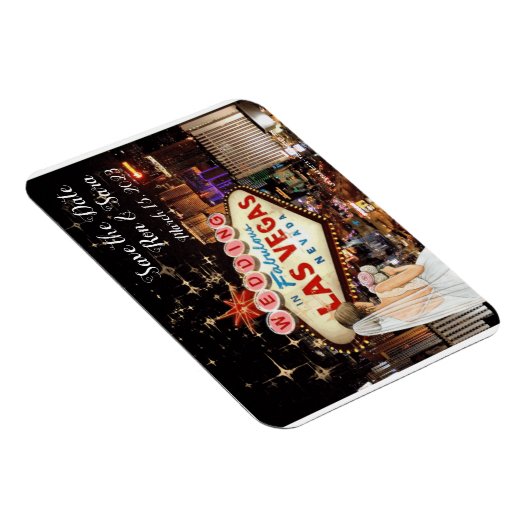 Save the Date Las Vegas Wedding Magnet (Rechte Seite)