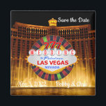 Save the Date Las Vegas Wedding Magnet<br><div class="desc">Save the Date Las Vegas Wedding Magnet Personalisieren durch Hinzufügen von Datum der Hochzeit und Namen der Braut & Bräutigam</div>