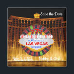 Save the Date Las Vegas Wedding Magnet<br><div class="desc">Save the Date Las Vegas Wedding Magnet Personalisieren durch Hinzufügen von Datum der Hochzeit und Namen der Braut & Bräutigam</div>