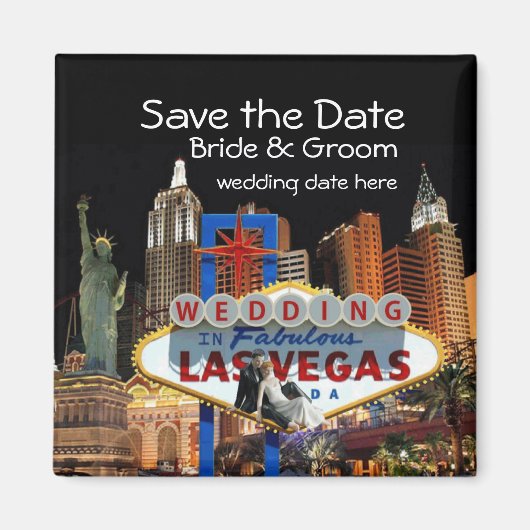 Save the Date Las Vegas Wedding Magnet (Vorne)