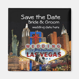 Save the Date Las- Vegashochzeits-Magnet Magnet