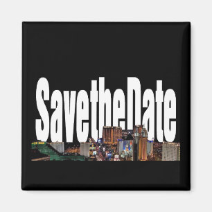 Save the Date Las- Vegasstreifen-Magnet Magnet